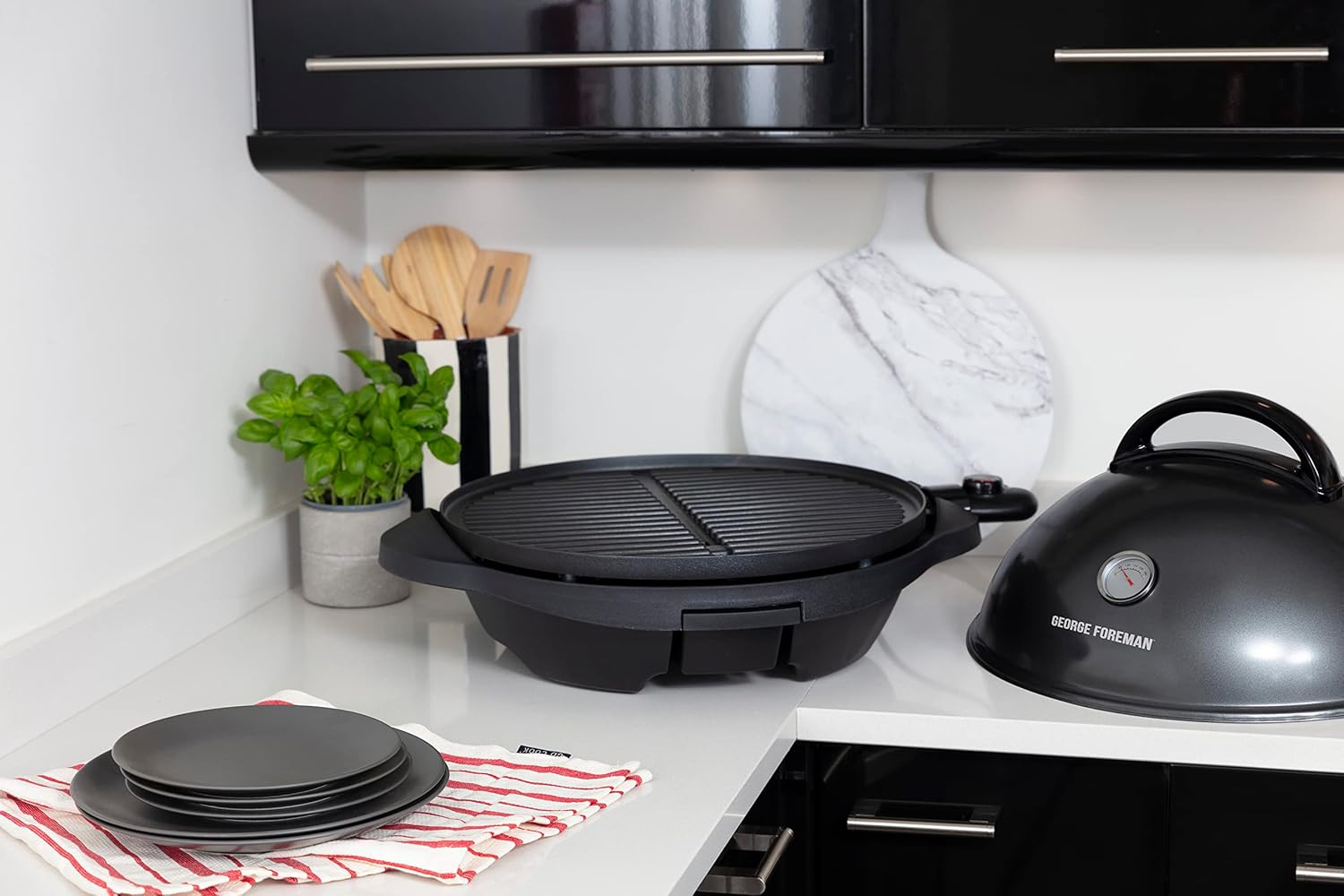 etezen - Barbecue 2 en 1 - 44,5cm - Électrique, grill avec bac à graisse, 2400W, 22460-56