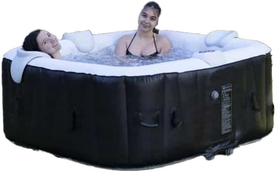 etezen Spa Gonflable Carre lamine 6 Personnes a LED