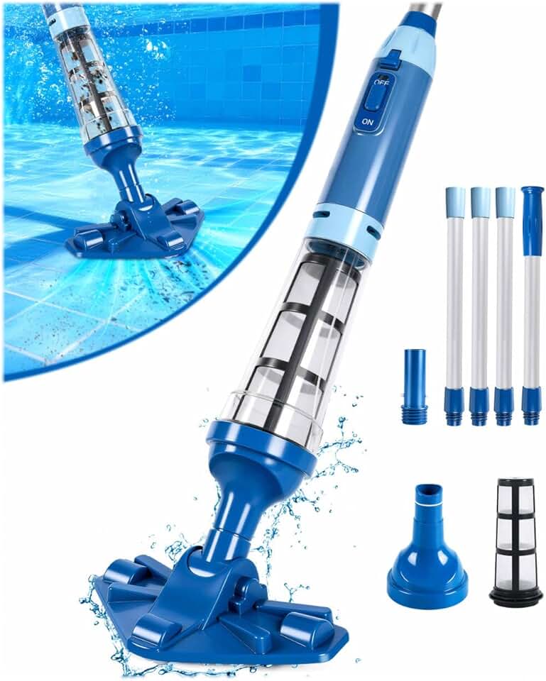 etezen - Aspirateur piscine sans fil - 2,13m - 60L/min, 90min autonomie
