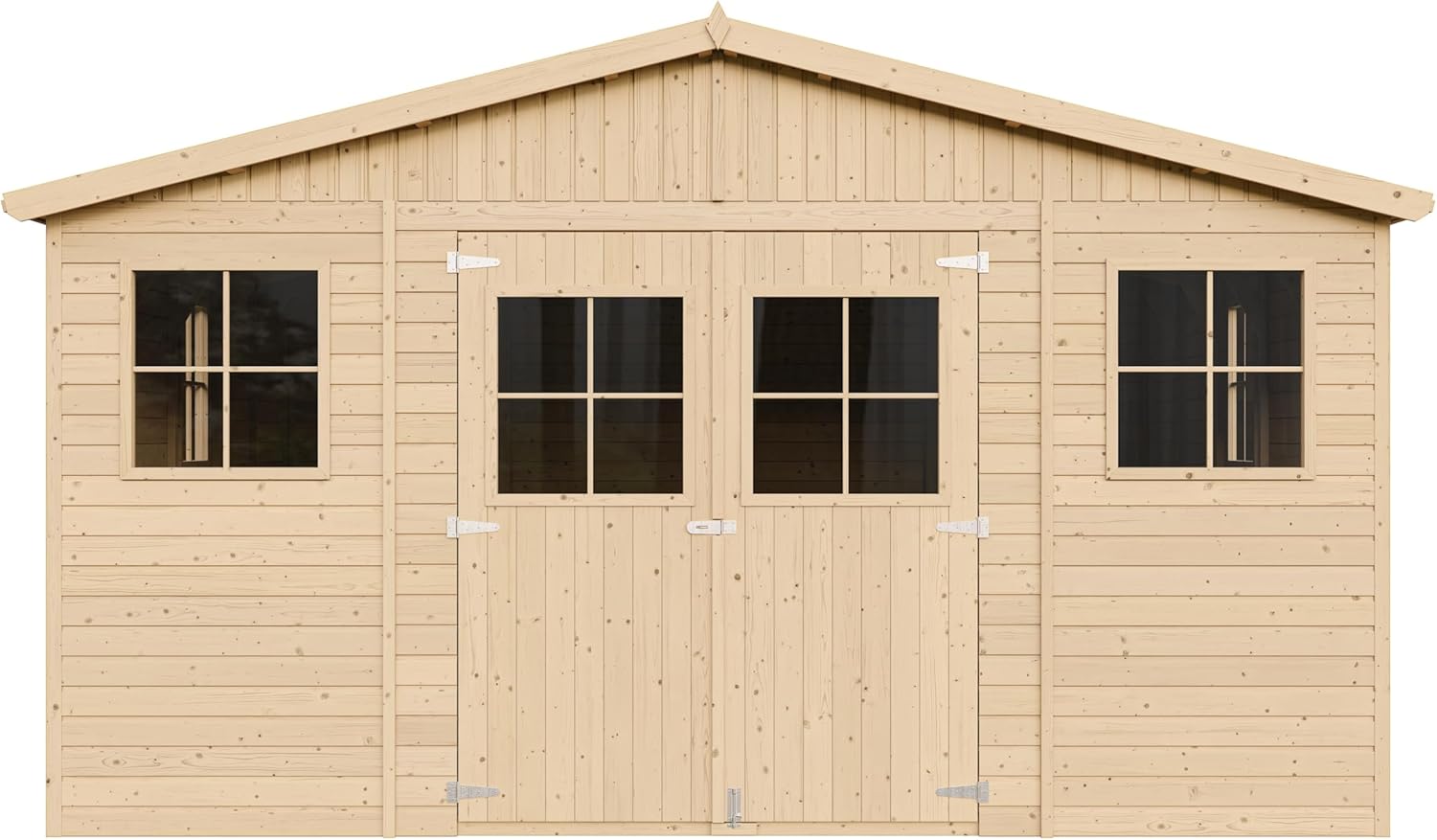 Abri de Jardin en Bois Exterieur avec Les PLANCHERS IMPRÉGNÉ- Maison de Jardin en Pin/épicéa-H246x418x522 cm/20 m²-Construction de Panneaux- Rangement pour vélos, Remise à Outils-etezen M333 +M333G