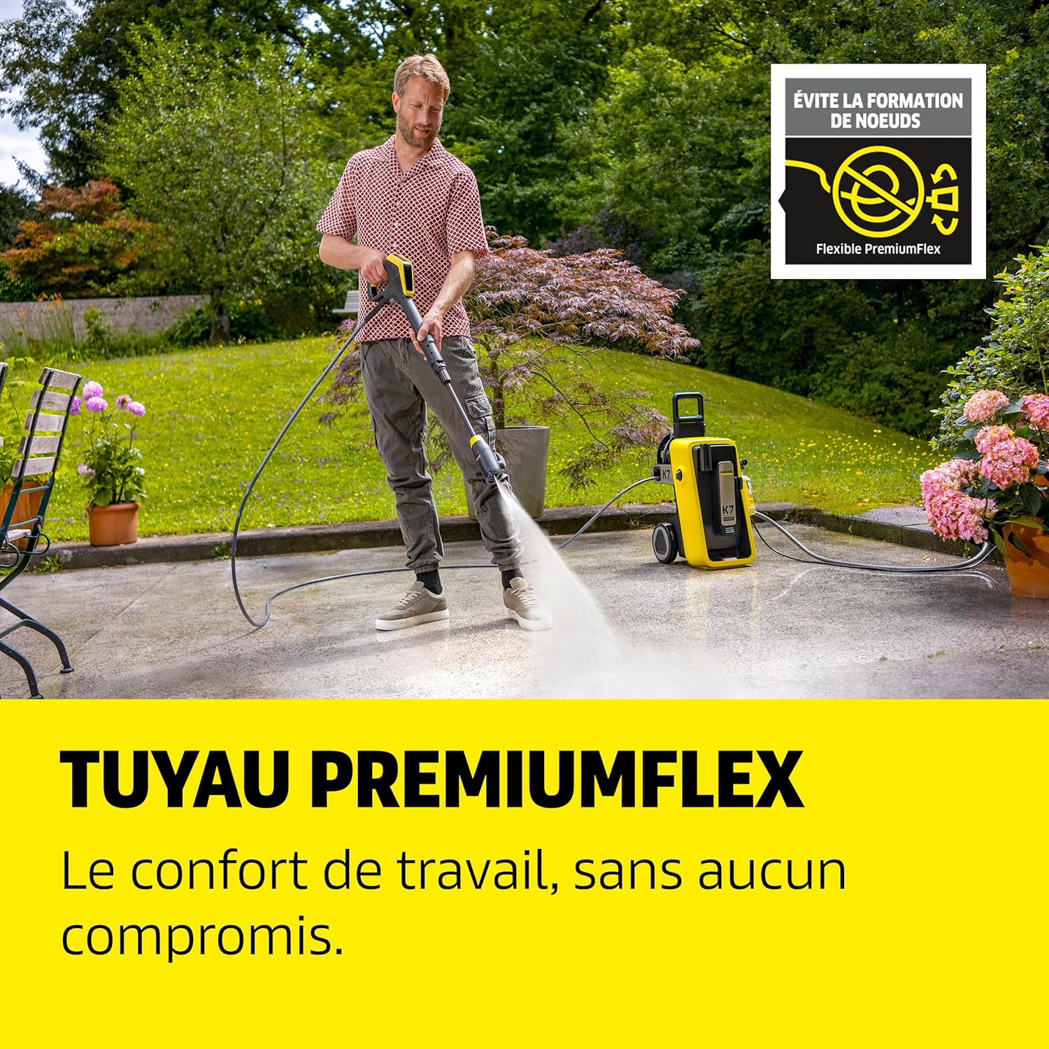 etezen - K 7 Premium Connect - 180 bars, 600 l/h - Enrouleur, appli contrôle