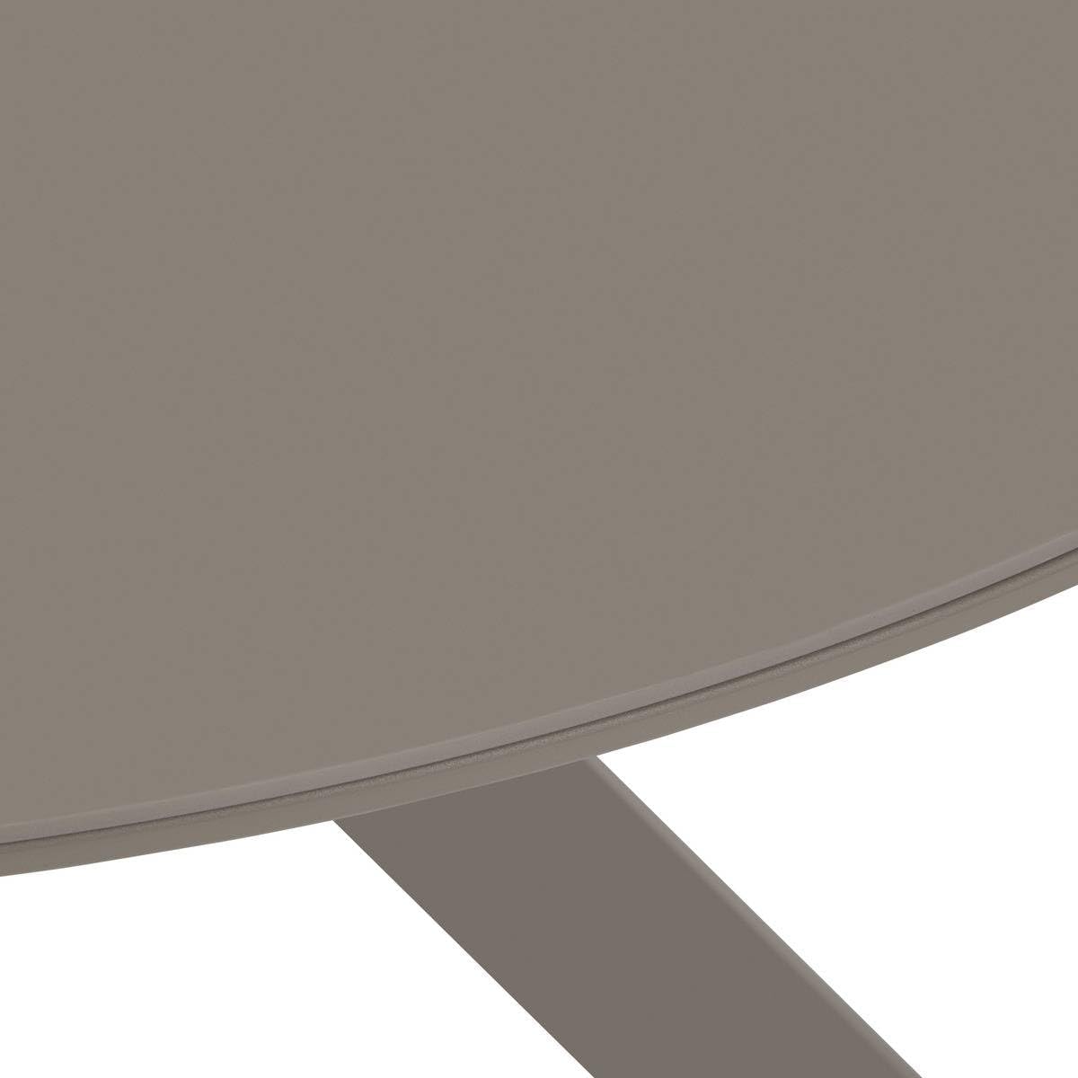 etezen - Table de jardin Oryon - 130cm ronde - 6 places, coloris café