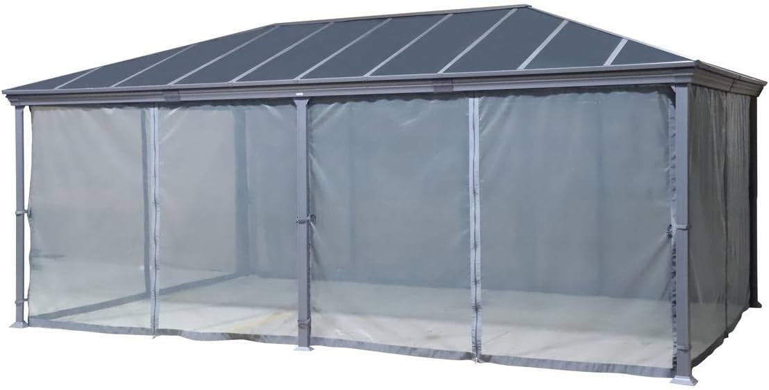 etezen - Pergola Belize - 3,6x6m - Aluminium et polycarbonate
