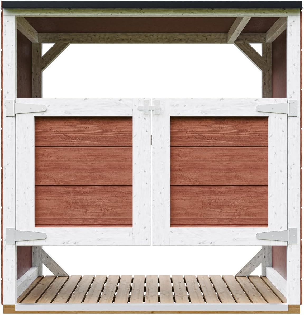 Abri de Jardin pour poubelles, Cache Poubelle extérieur 2x240L – Coffre de Rangement Exterieur, Armoire de Jardin, cabane de Jardin Exterieur – etezen M980A-REDWOOD Red