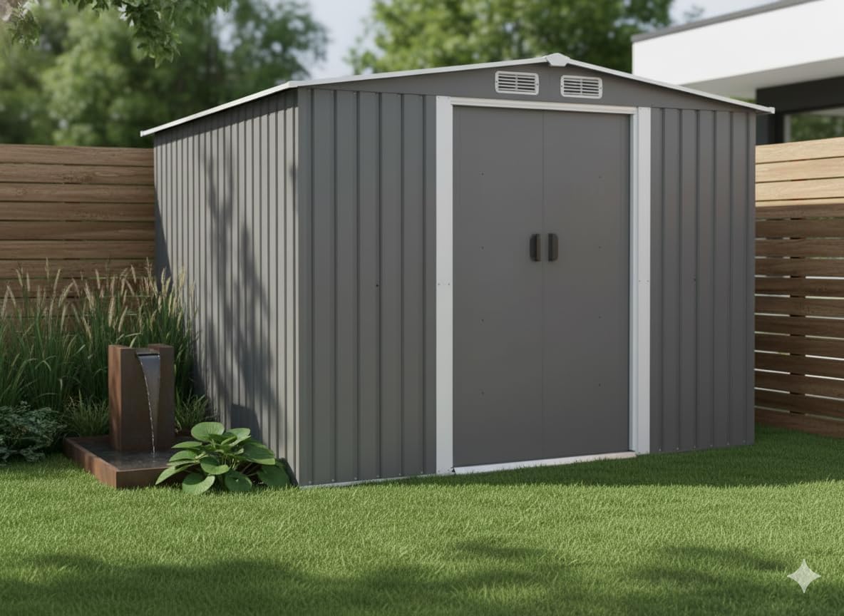 etezen - Jura - 6.66 m² - Abri métal robuste rangement jardin
