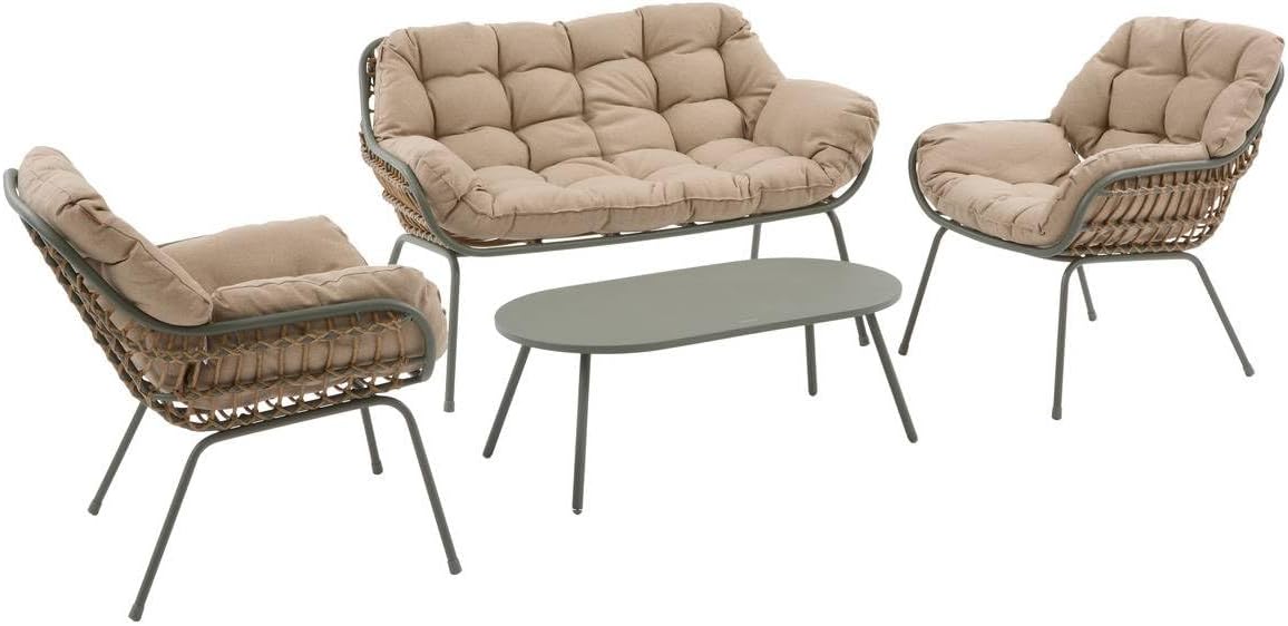 etezen - Paopao Laurier - 4 places - aluminium, coussins confort, anti-rouille