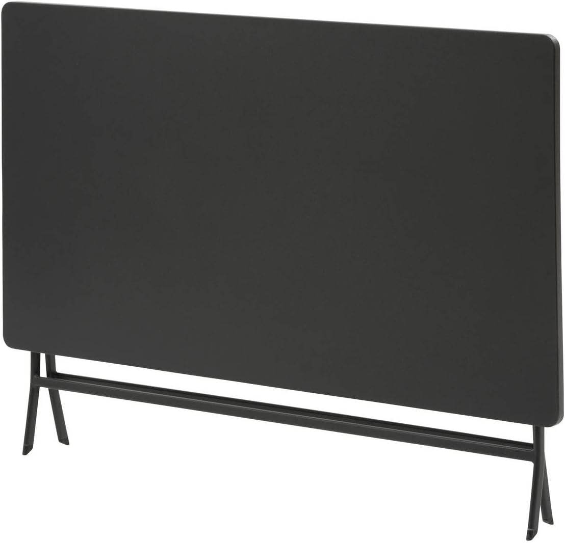 etezen - Greensboro - 150x90 cm - Table pliante acier renforcé 6 places, gris graphite
