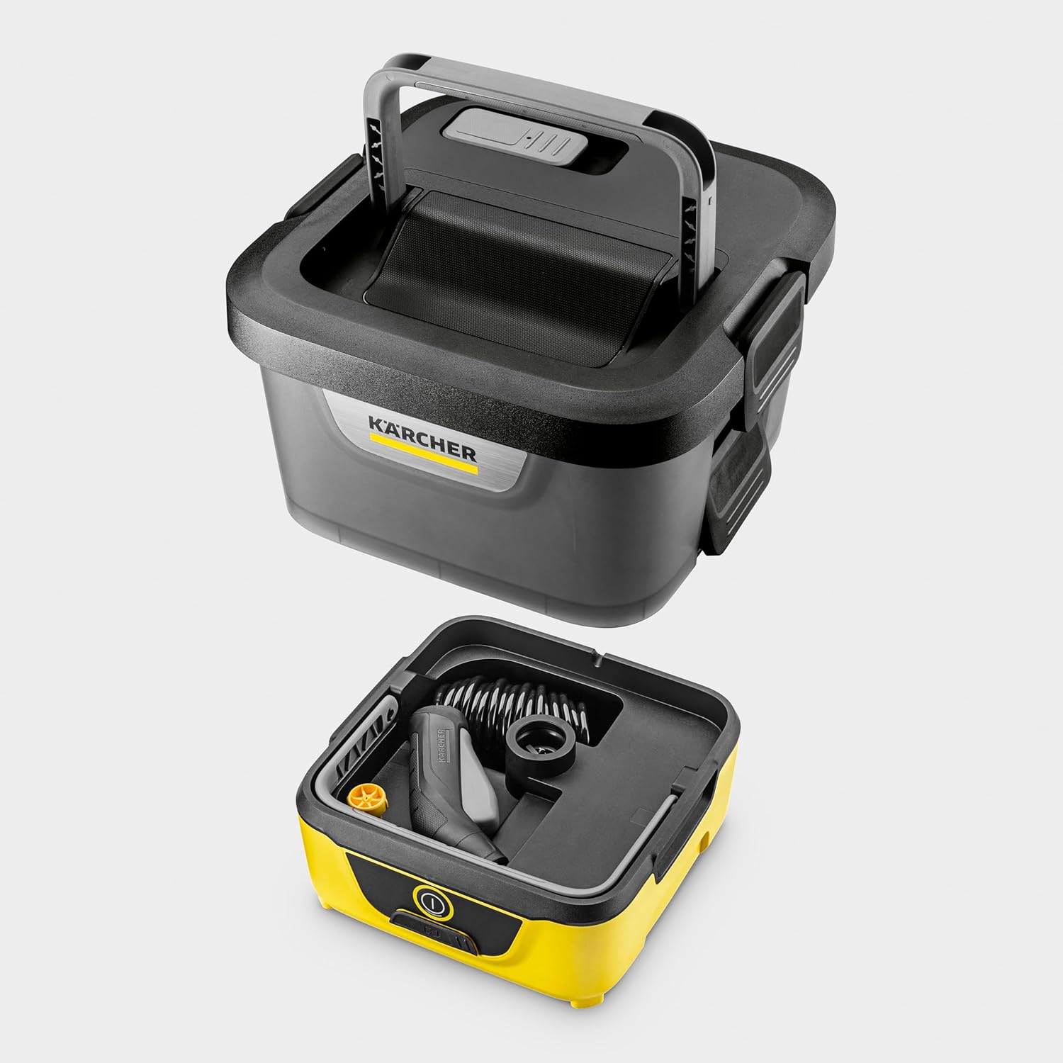 etezen Mobile Outdoor Cleaner OC 4 + Pet Kit, débit : 2 l/Min, Poids : 3,1 kg, réservoir d'eau : 8 l, Batterie Lithium-ION, Tuyau spiralé, Filtre pour Appareil, buse à Jet Conique/Plat