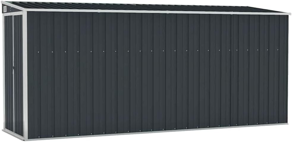 etezen Abri de Jardin Mural Anthracite 118x382x178 cm Acier,Structures extérieures, Cabanes & abris de Jardin,316231