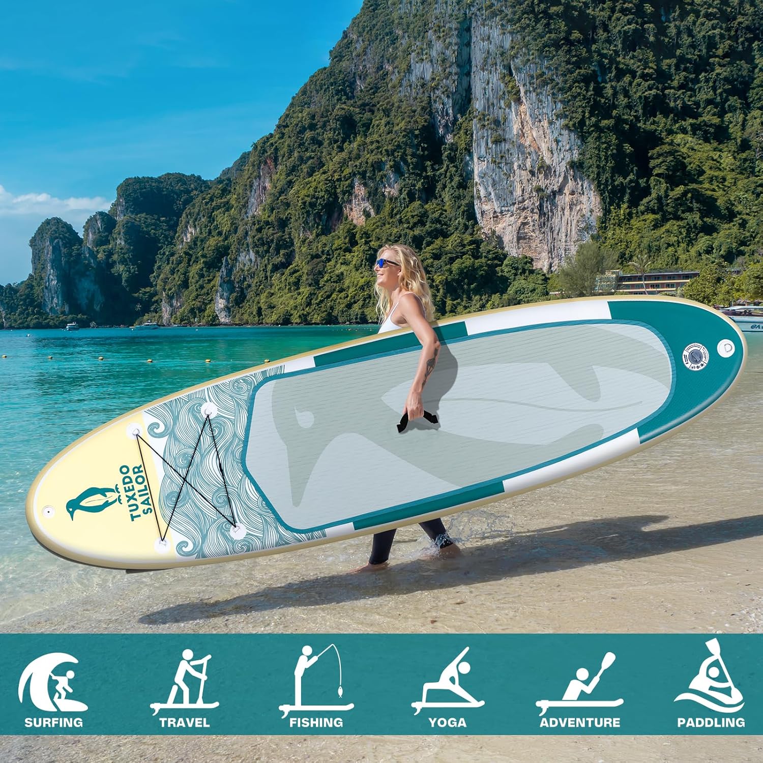 etezen - Paddle gonflable adulte - planche SUP avec accessoires complets