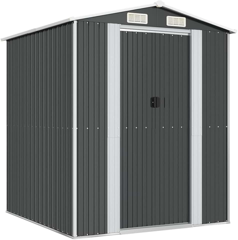 etezen - abri de jardin acier galvanisé - 192x191x223 cm - anthracite