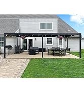etezen Pergola Bioclimatique en Aluminium 3,5 x 7,2 m, Tonnelle de Jardin Exterieur Imperméa...