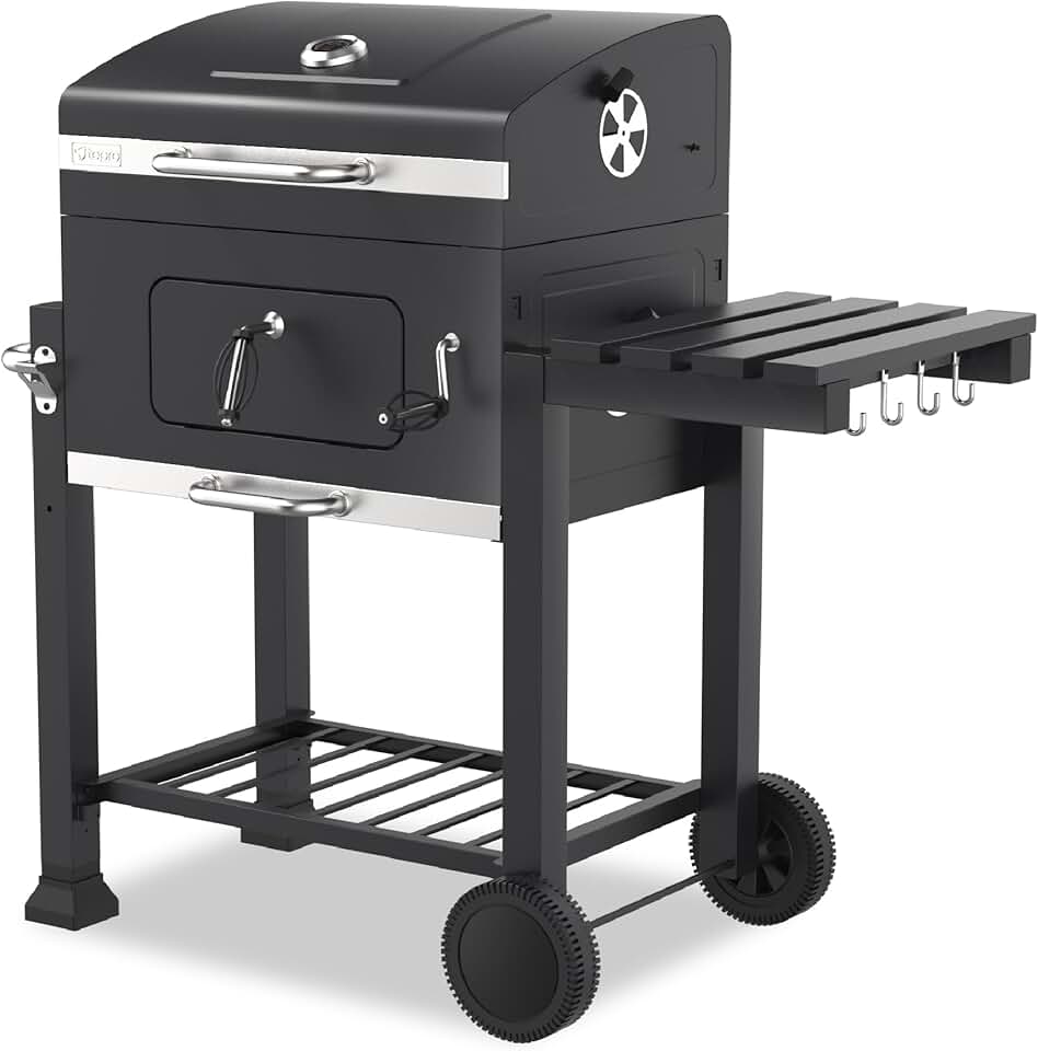 etezen - Toronto Click - barbecue charbon acier anthracite inox, compact