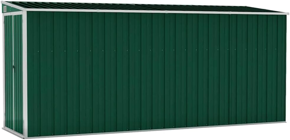 etezen Abri de Jardin Mural Vert 118x382x178 cm Acier galvanisé,Structures extérieures, Cabanes & abris de Jardin,316229