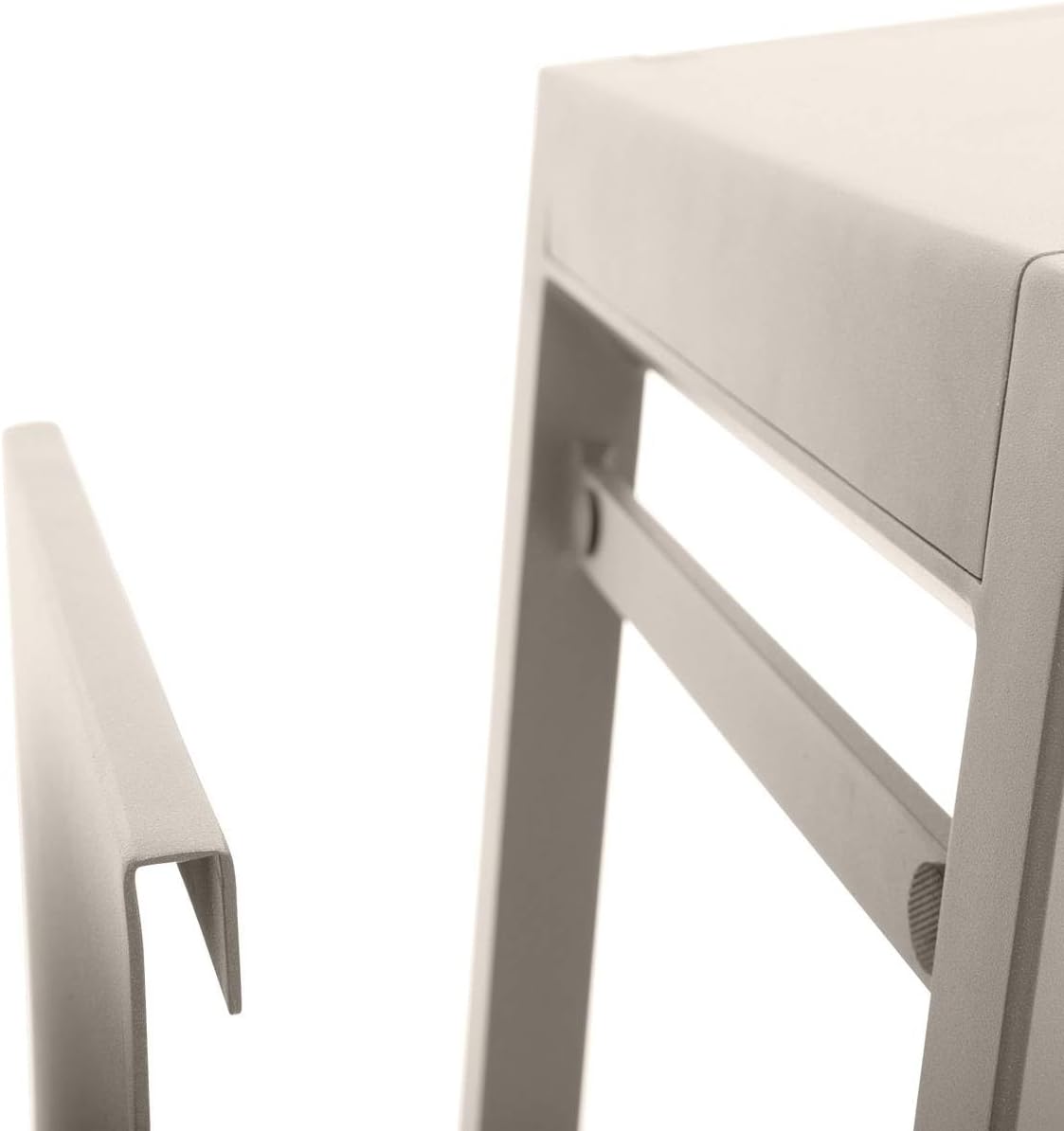 etezen - Allure table de jardin carrée 55x45x55cm aluminium argile