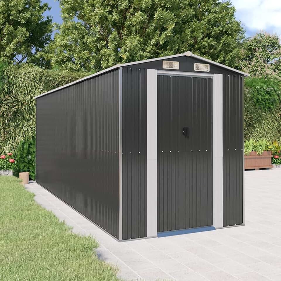 etezen Abri de jardin, abris pour parcelles, abris de jardin, abri de jardin extérieur, maisons préfabriquées, acier galvanisé anthracite 192 x 523 x 223 cm