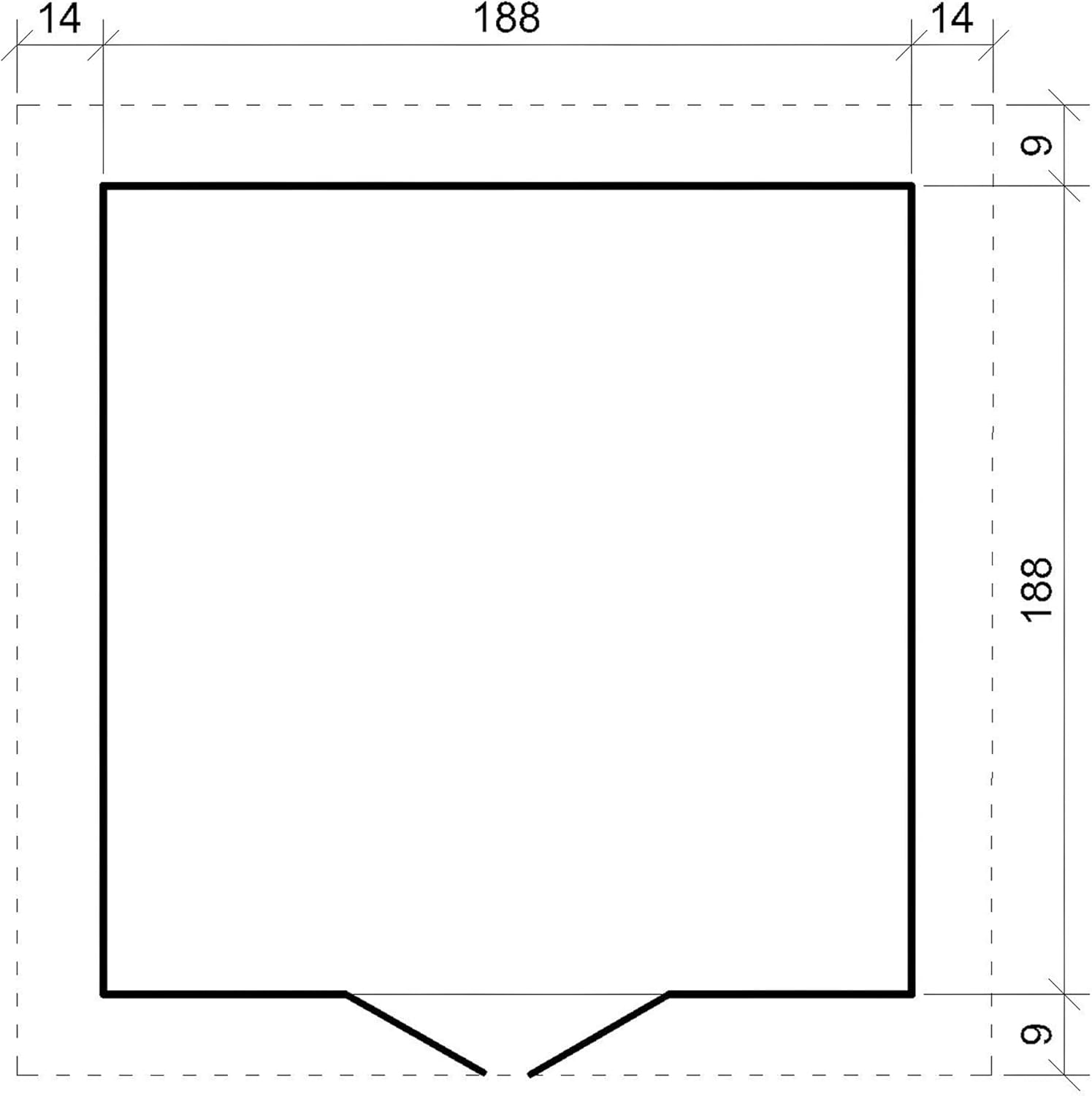 Abri de Jardin en Bois - Stockage extérieur I216xL206xH218 cm/ 3.53 m2 Petit abri à Outils, Local à vélos - Toit imperméable, fenêtres etezen M343C