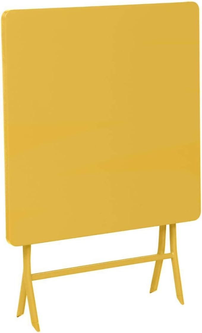 etezen - Greensboro série - 2 places, acier renforcé, jaune - table pliante