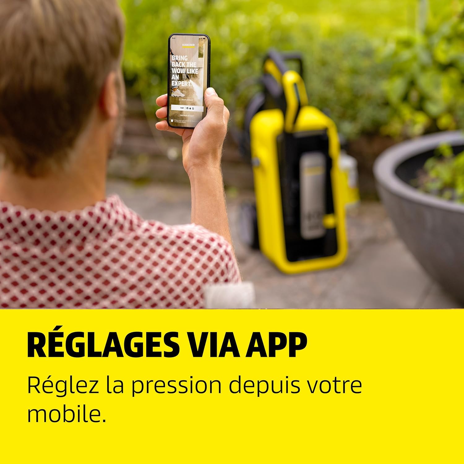 etezen - K 7 Premium Connect - 180 bars, 600 l/h - Enrouleur, appli contrôle