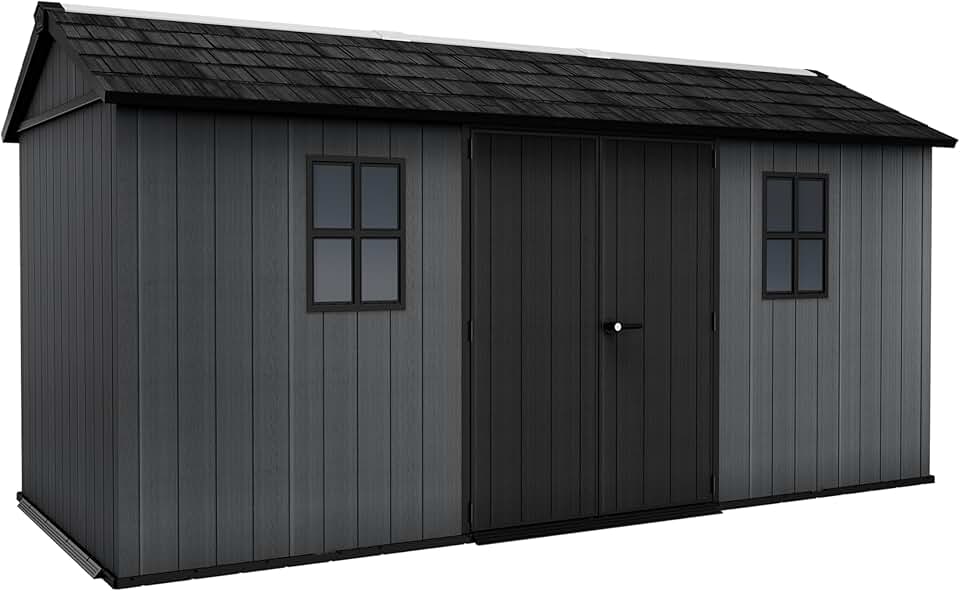 Abri de Jardin Newton Plus 1575-10 m² - Gris Aspect Bois - etezen