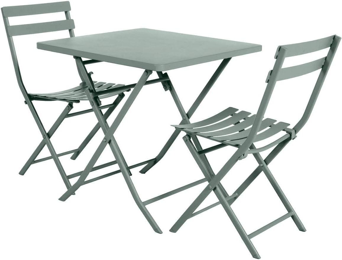 etezen - Greensboro - 2 places - acier antirouille, pliant, vert olive
