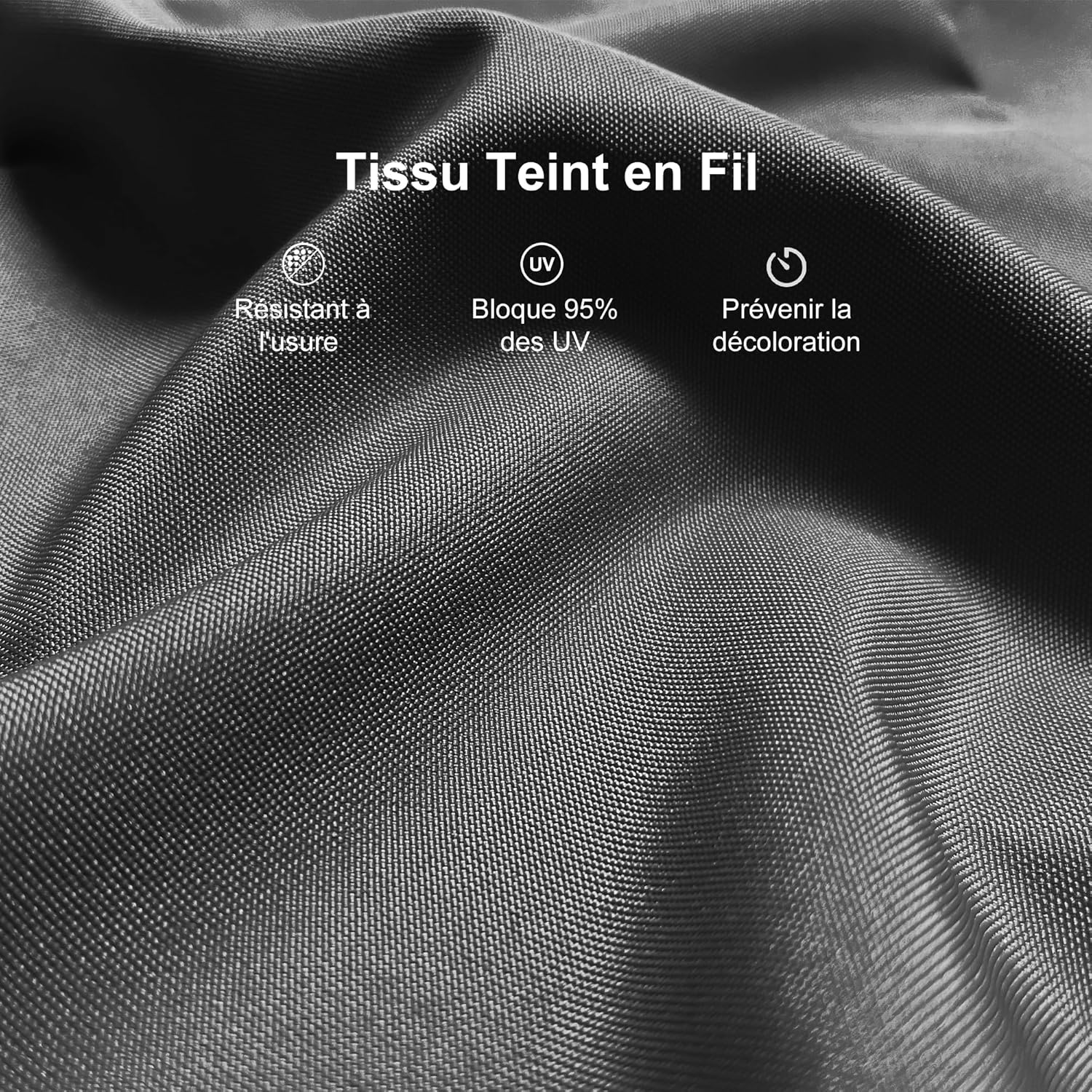 etezen - pergola aluminium - 5,5x3 m - toit coulissant, tissu teint