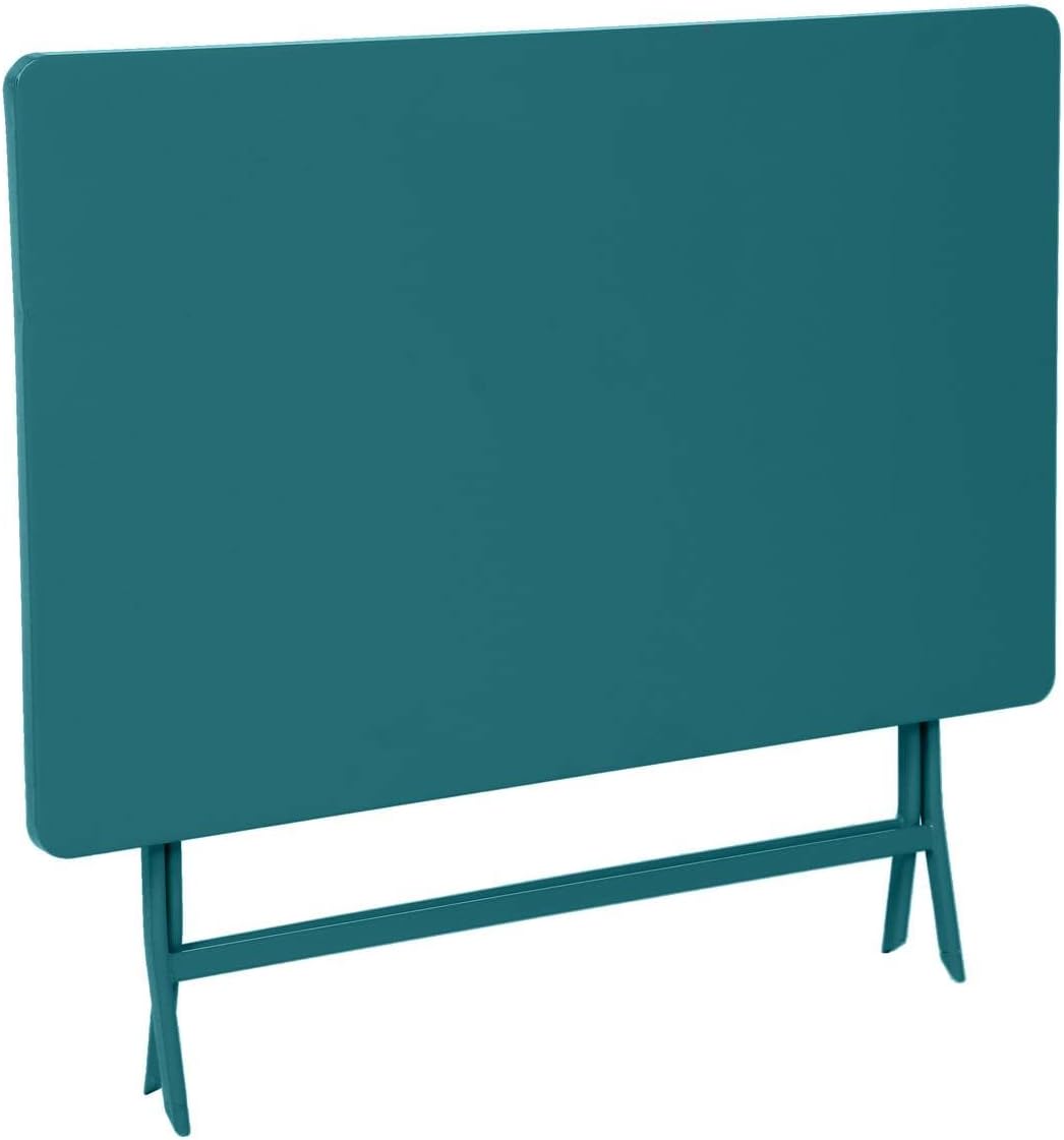 etezen - Greensboro - 120x70cm - table pliante 4 places acier bleu