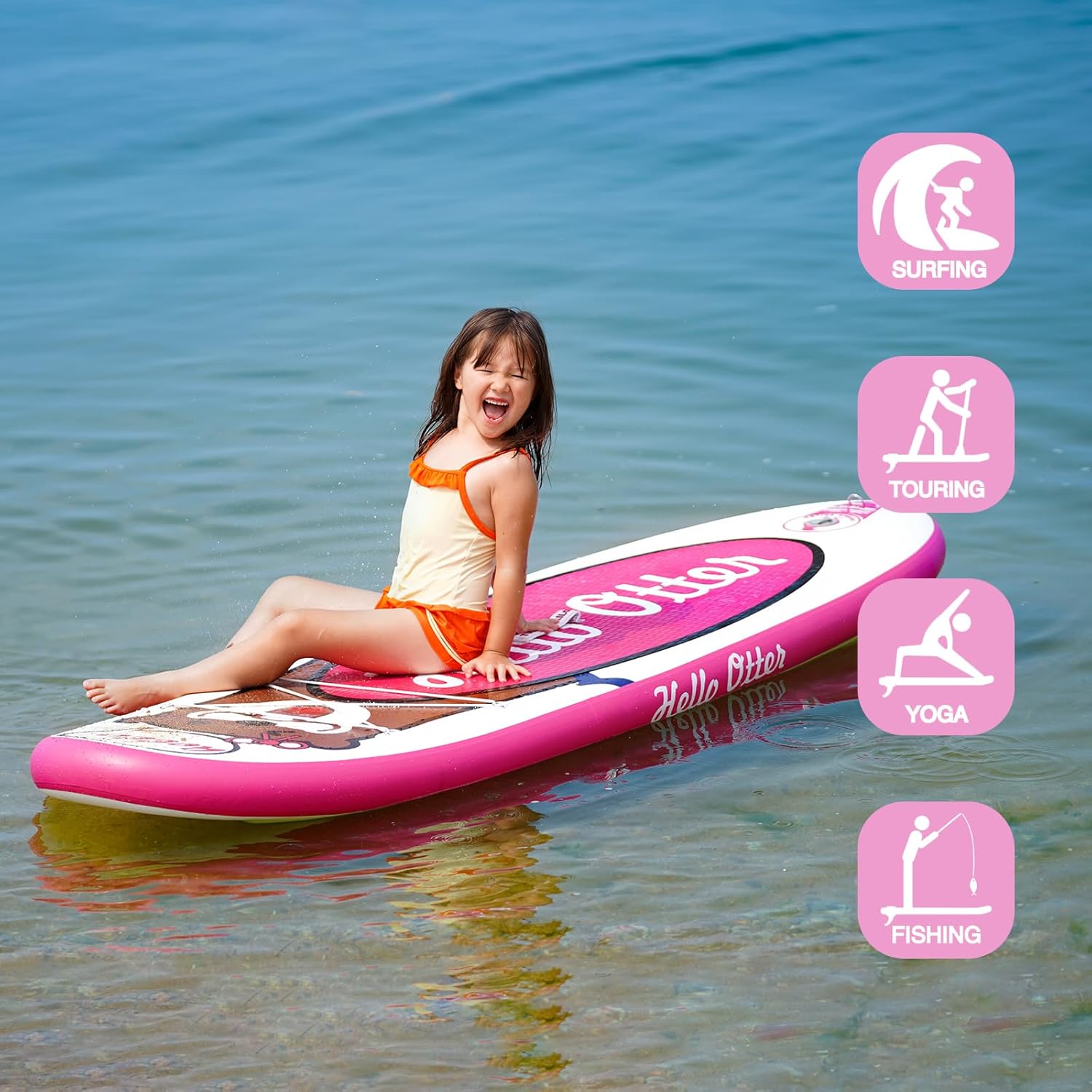 etezen Paddle Gonflable Adulte, Planche de Stand Up Paddle Gonflable, Sup Paddle Board Gonflable avec Accessoires Complets, Planche de Surf Paddle