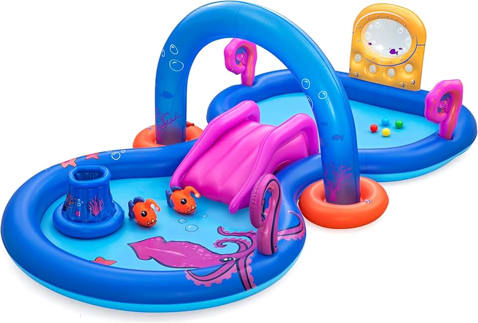 etezen - Aire de Jeux Gonflable avec Piscine pour Enfants etezen Sea Odyssey - 330 cm x 188 cm x 117 cm - Multicolore