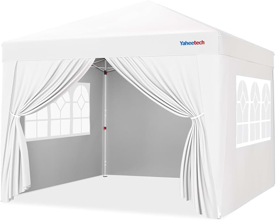 etezen - tonnelle jardin série pliante - 3x3m - 4 parois, blanc
