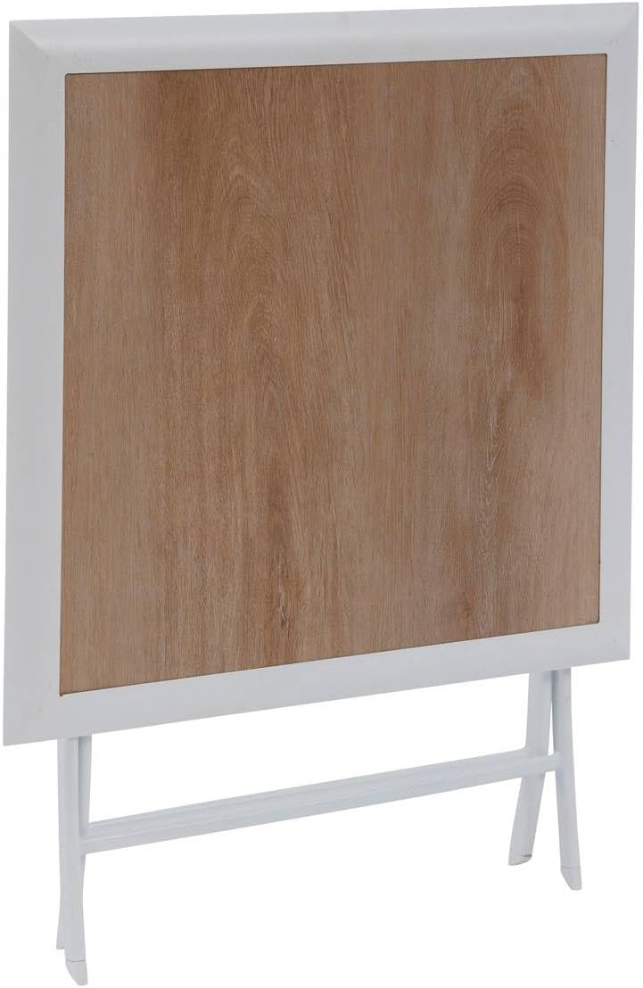 etezen - Azua - 70x70 cm - table pliante 2 places aluminium Blanc