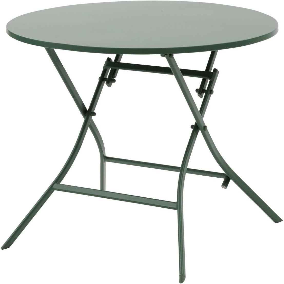 etezen - Greensboro - table pliante acier 4 places, vert olive