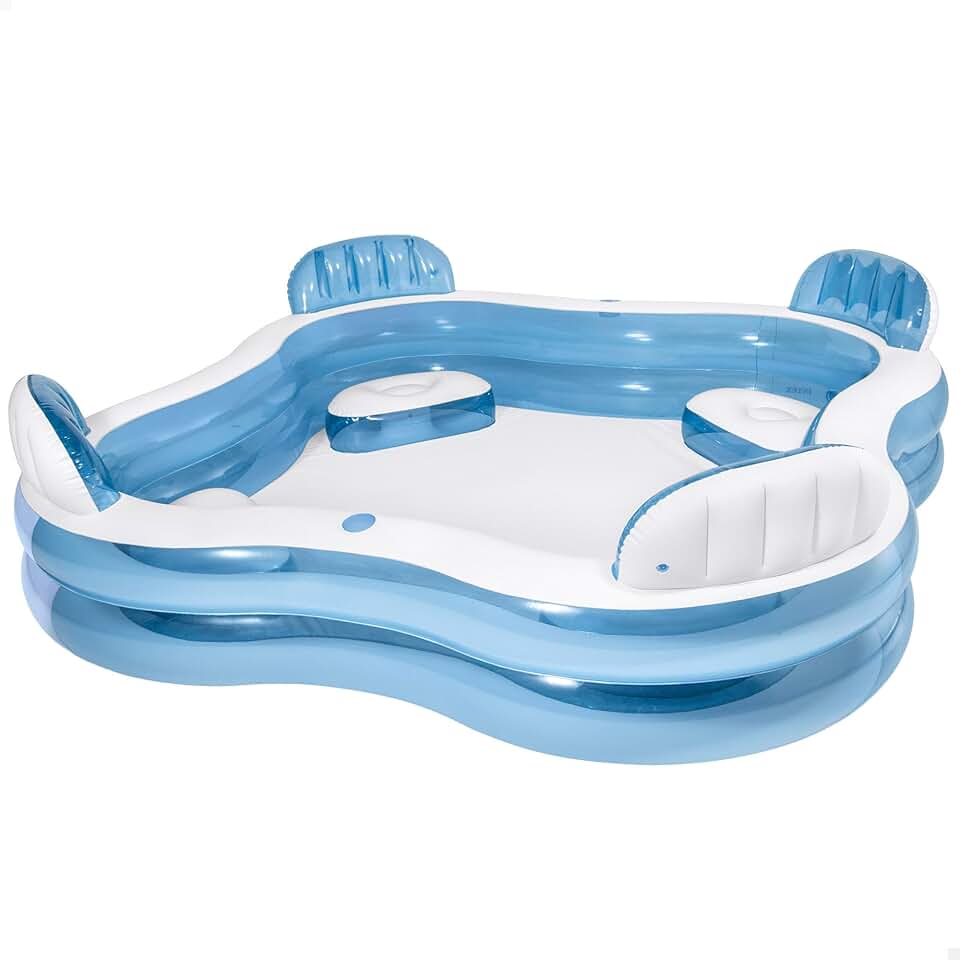 etezen - piscine familiale avec sièges - 229x229x66 cm - 4 places confortables