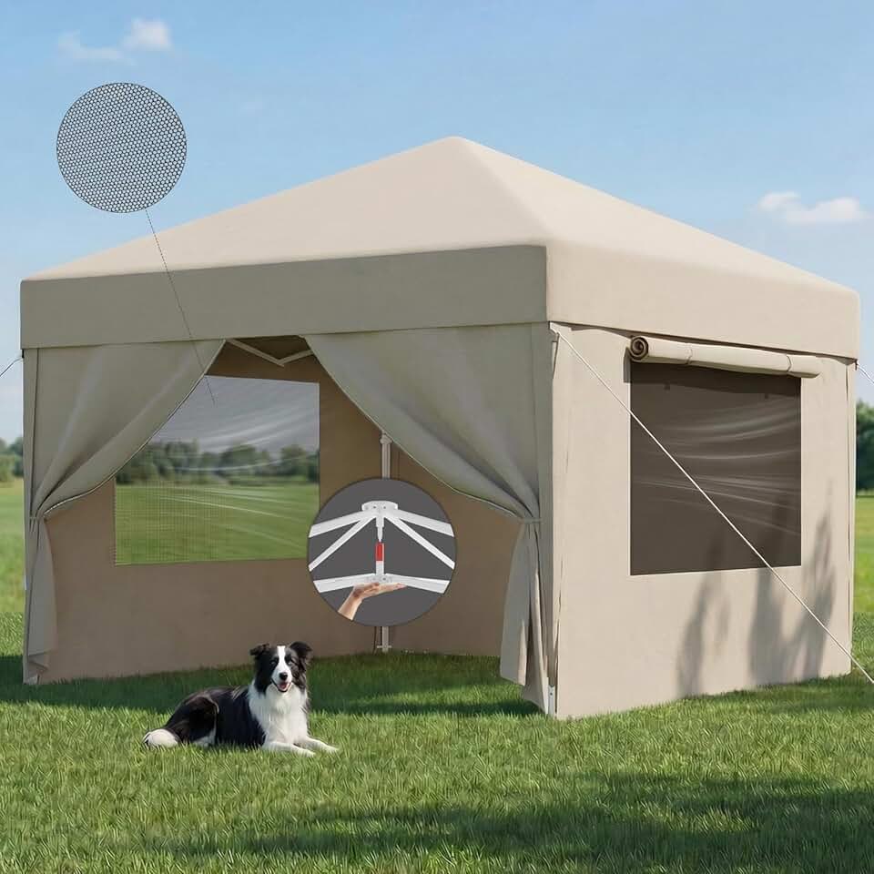 etezen - Tonnelle pliante série - 3x3m - moustiquaire, étanche, anti-UV