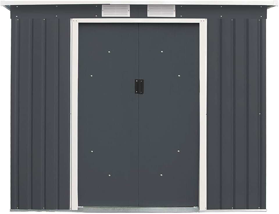 etezen - abri de jardin série 2,7m² - 213x130x173cm - acier, 2 portes, 2 fenêtres