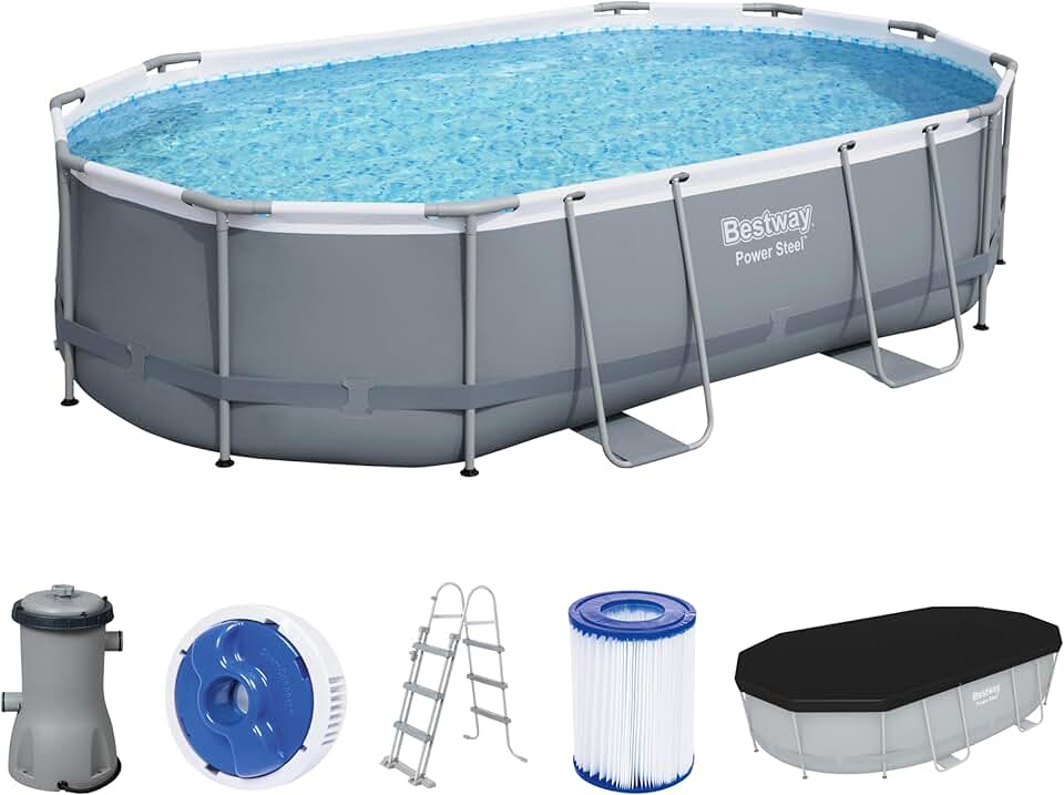 etezen - Power Steel - 488x305x107 cm - piscine hors sol avec accessoires