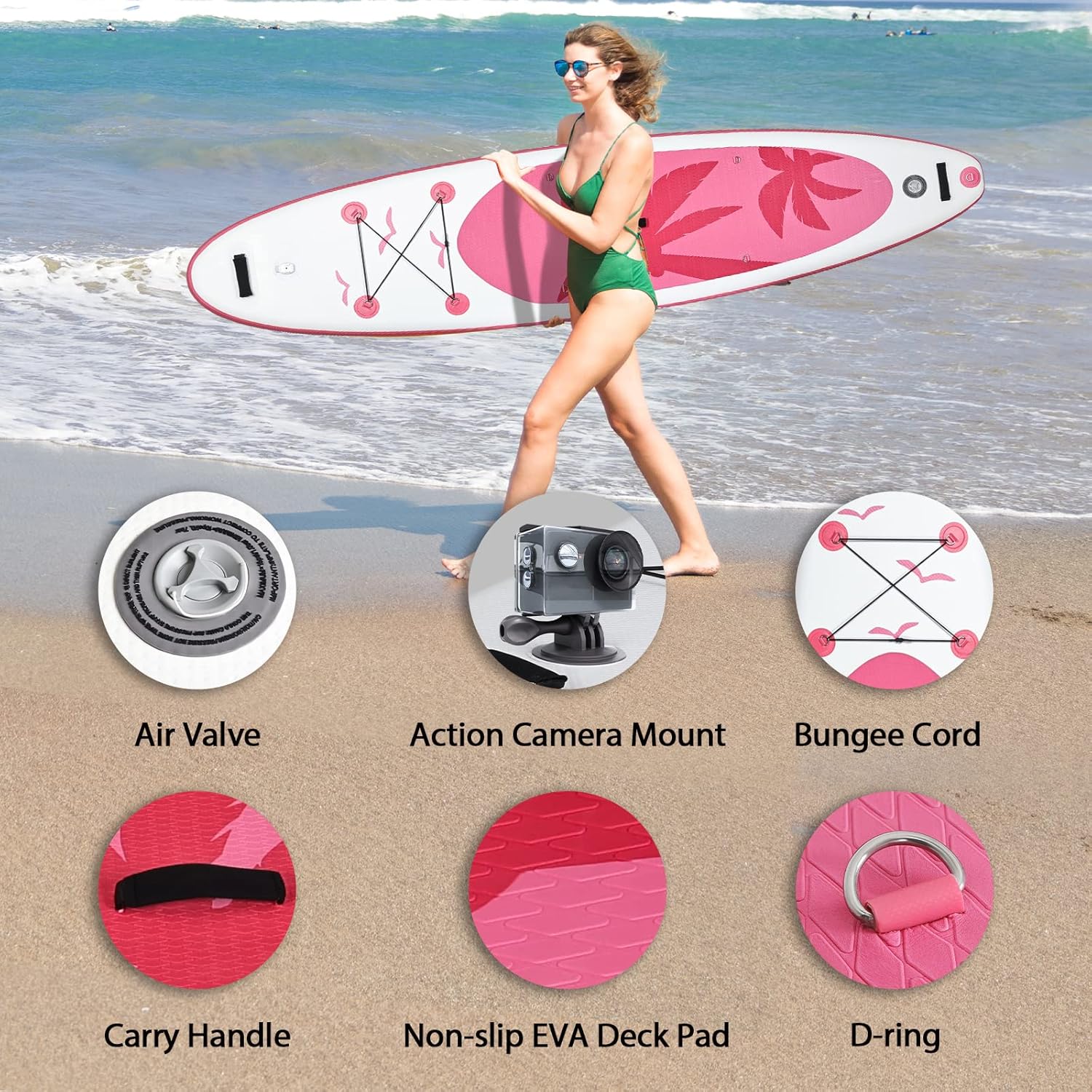 etezen - Paddle gonflable adulte - 320/335cm - 2 places, siège kayak, pagaie alu, support caméra, pompe, 150kg
