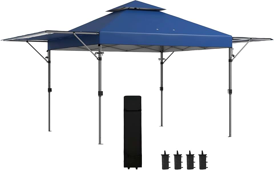 etezen - Barnum pliant jardin série Pop-up - 5x3m - 2 parois, sac à roulettes, tissu Oxford