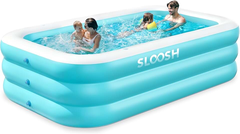 etezen - piscine gonflable familiale avec sièges - 304x183x56 cm - épaisse et durable