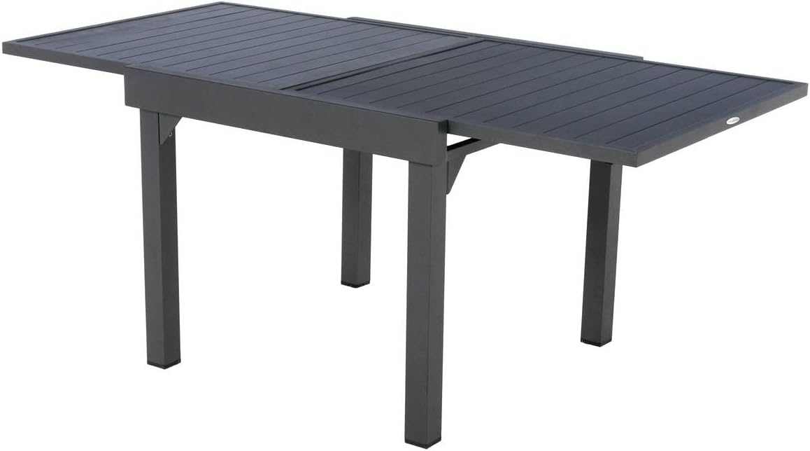 etezen - Piazza extensible - 180/240x90 cm - alu gris, 8 places