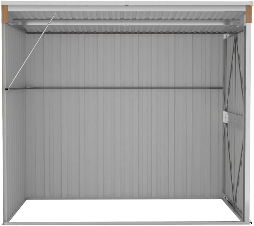 etezen Abri de Jardin Mural Marron 118x194x178 cm Acier galvanisé, Maison & Jardin, Pelouses & Jardins, Vie en extérieur, Structures extérieures, Cabanes & abris de Jardin, Brun, (Poids 31.54KG)