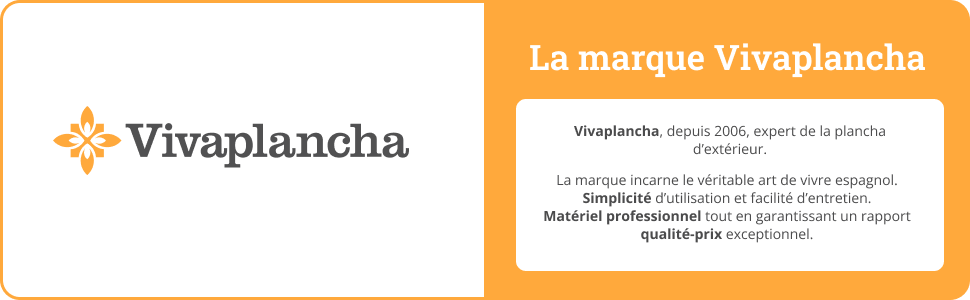 de la marque etezen décrivant la marque en tant qu'experte en matière de grillades à la plancha, mettant l'accent sur