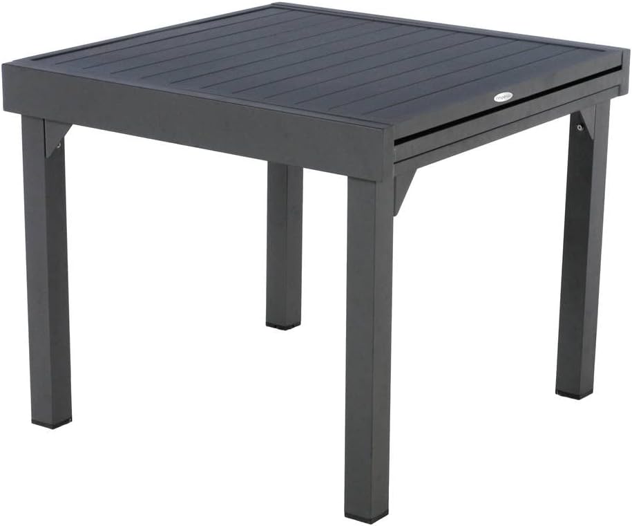 etezen - Piazza extensible - 180/240x90 cm - alu gris, 8 places