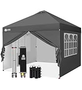 etezen Tonnelle Pliante 3x3, Tente Pliable Imperméable avec Parois Anti UV, Pavillon Extéri...