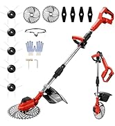 Débroussailleuse avec brosse anti-mauvaises herbes pour batteries etezen, débroussailleuse sans fil 21 V, manche télescopique 100-140 cm (2...