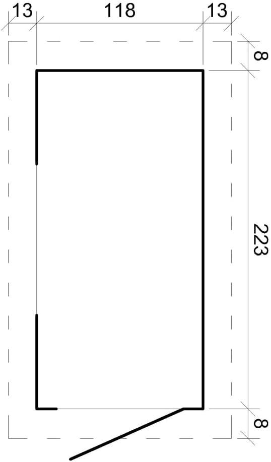 Abri de Jardin en Bois, Petite fenêtre, avec Sol TRAITÉ- Stockage extérieur l239xL144xH198 cm/2.63 m2 - Petit abri à Outils, Local à vélos - Toit imperméable, fenêtres etezen M306A+M306G