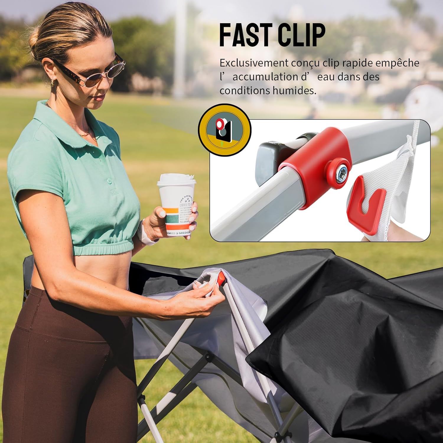 etezen - Tonnelle pliante 3x3m imperméable, P/Pop-Up, 4 parois amovibles, Sac, UPF 50+ - CN0032