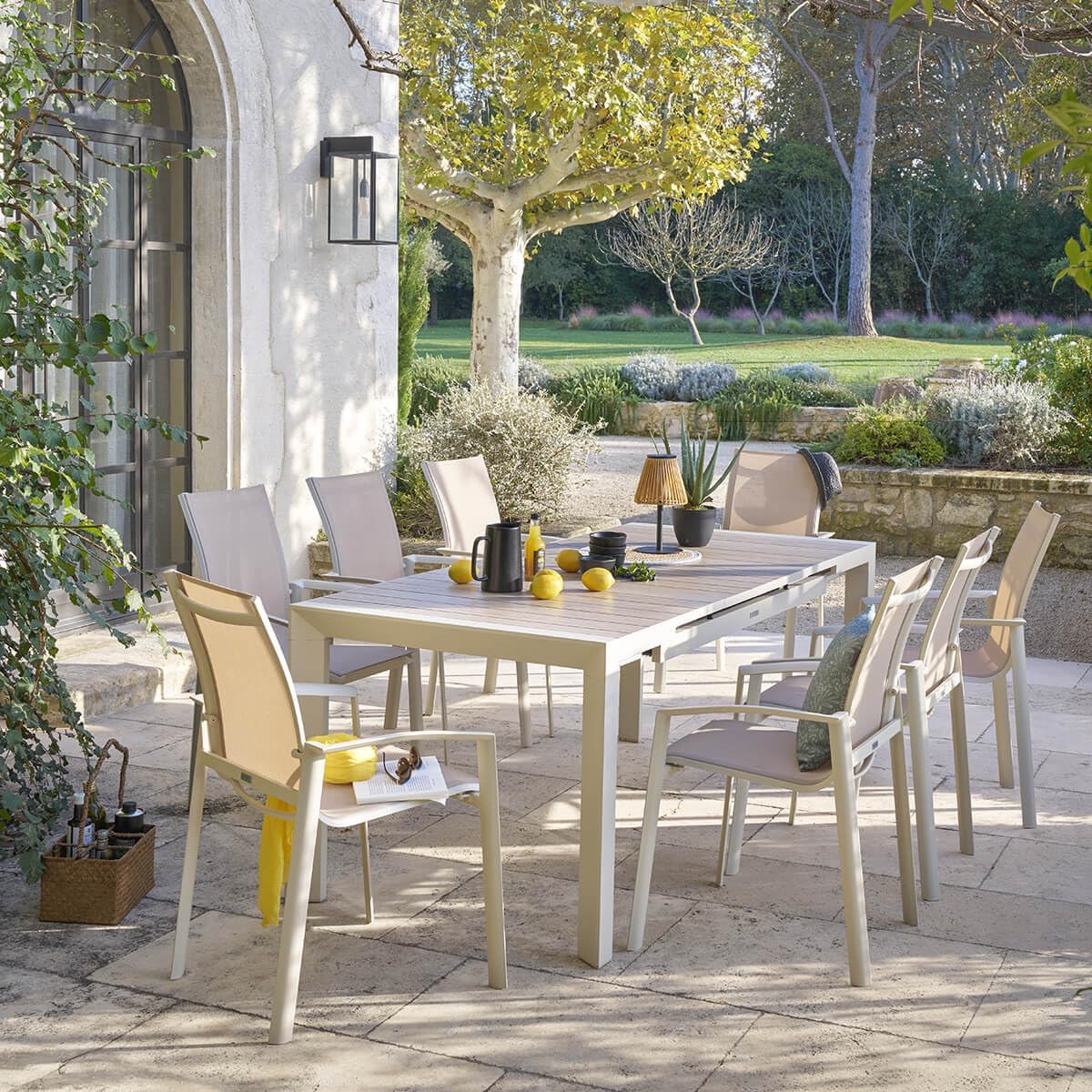 etezen - Evasion - 8 places extensible - aluminium effet bois