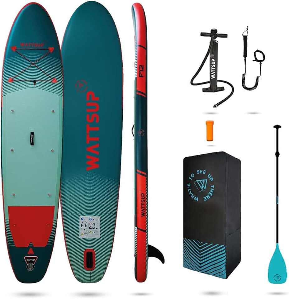 etezen - Sup Stand Up Paddle Gonflable - Gamme First - Dropstitch - Pack Complet : Pagaie Leash Pompe Sac de Transport