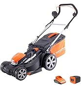 etezen Tondeuse à Gazon Rotative Sans Fil 37cm, avec Batterie Lithium-Ion 40V et Chargeur Rap...